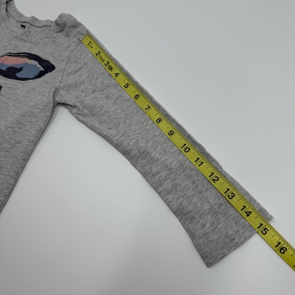 Tea Collection Kids Artsy Colorful Rabbit Long Sleeve Shirt 5 Grey, Blue, Pink - Picture 9 of 10